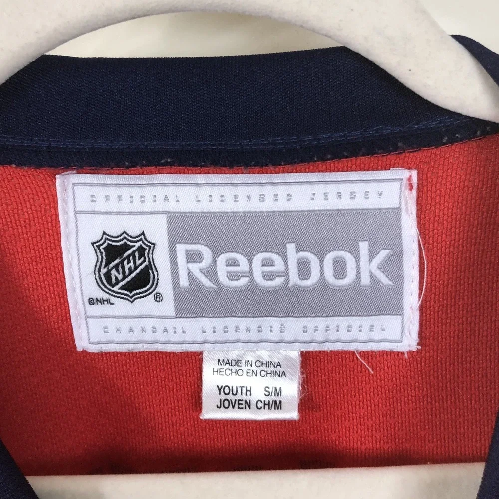 Reebok Premier NHL Washington Capitals Backstrom #19 Hockey Jersey Youth S/M Red